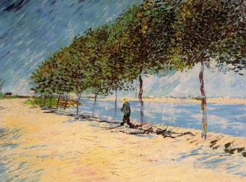 Camine por las orillas del Sena cerca de Asnieres Vincent van Gogh Pinturas al óleo